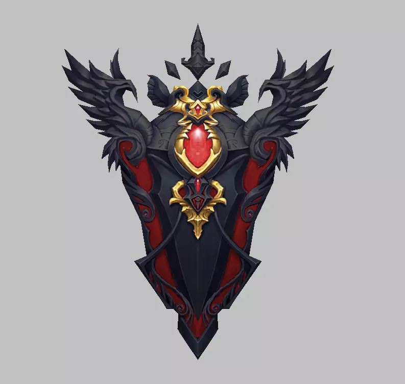 Dark Divine Shields of the Archangel Low-poly 3D model_5