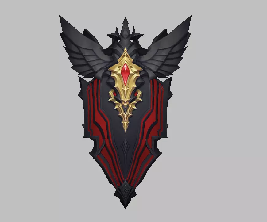 Dark Divine Shields of the Archangel Low-poly 3D model_3