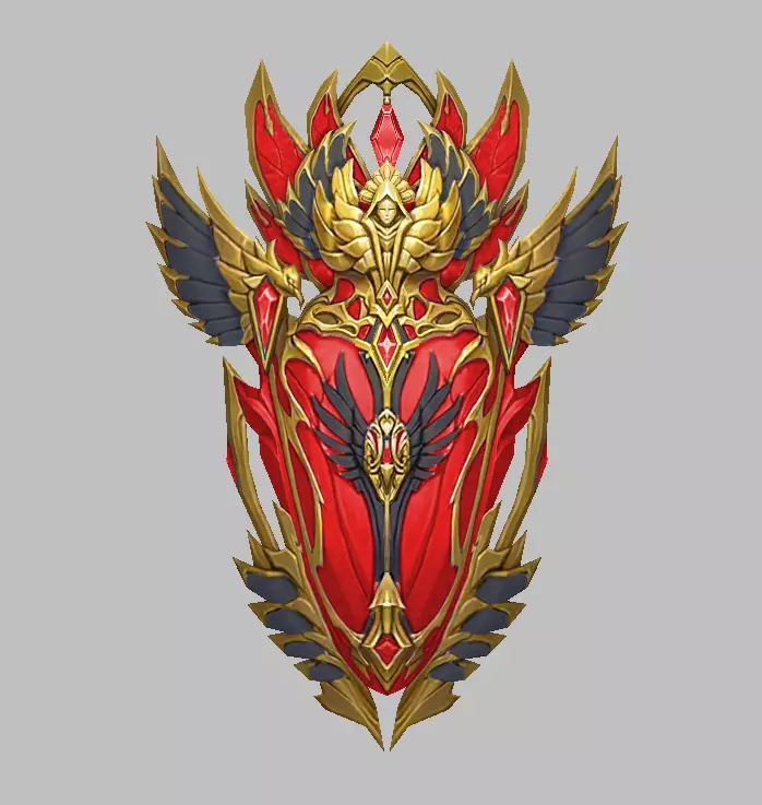 Dark Divine Shields of the Archangel Low-poly 3D model_8