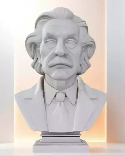 Albert Einstein Bust  3D Model STL Printable