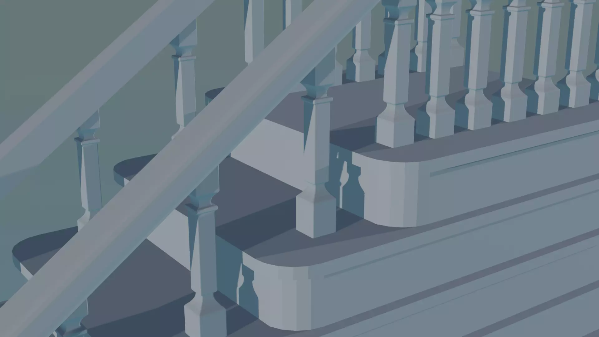 Architectural 3D Staircase STL Model for Home Design 3D print model_1