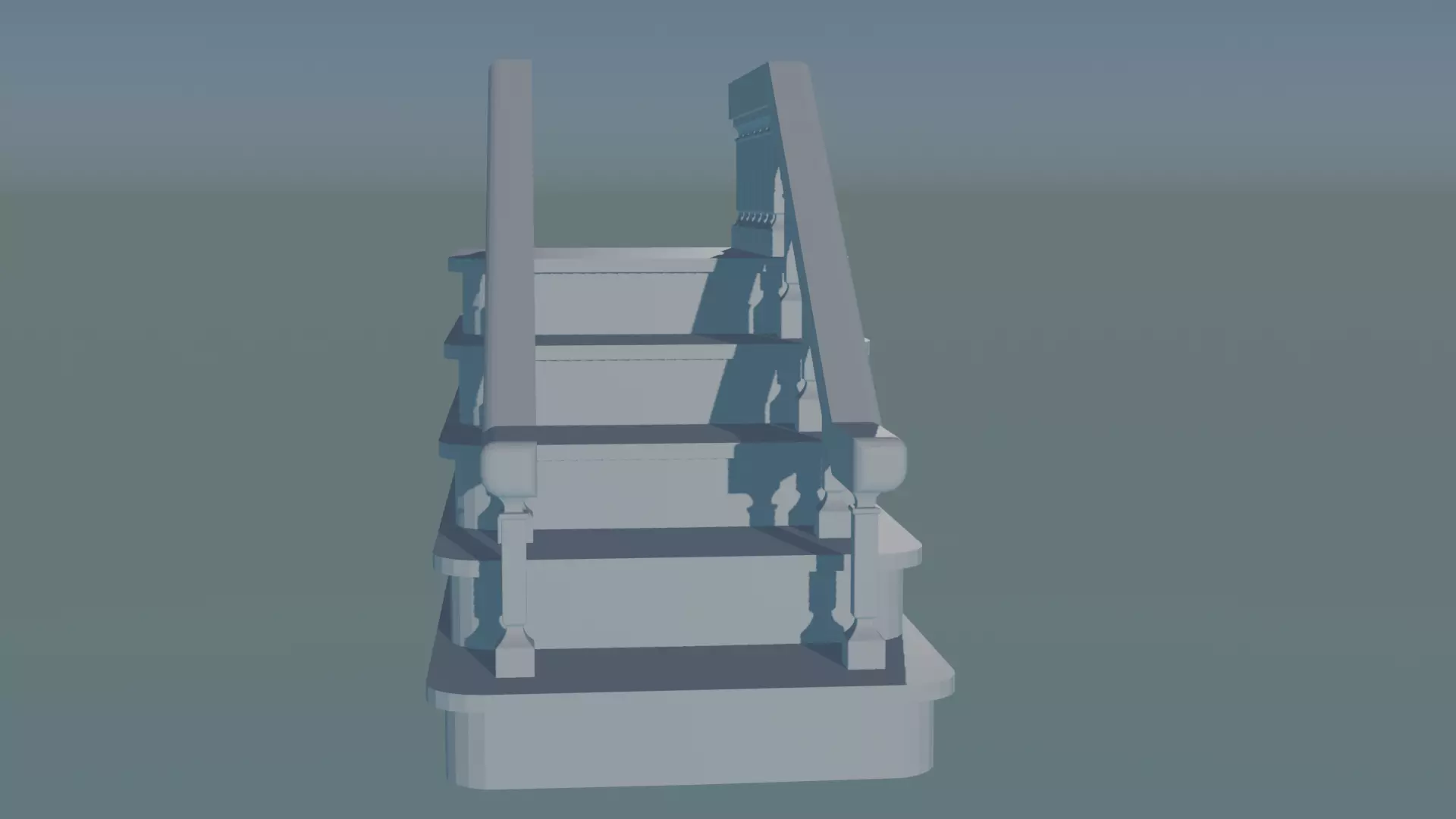 Architectural 3D Staircase STL Model for Home Design 3D print model_0