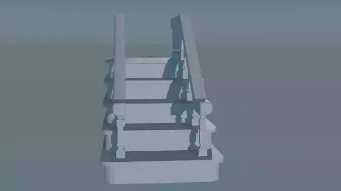 Architectural 3D Staircase STL Model for Home Design