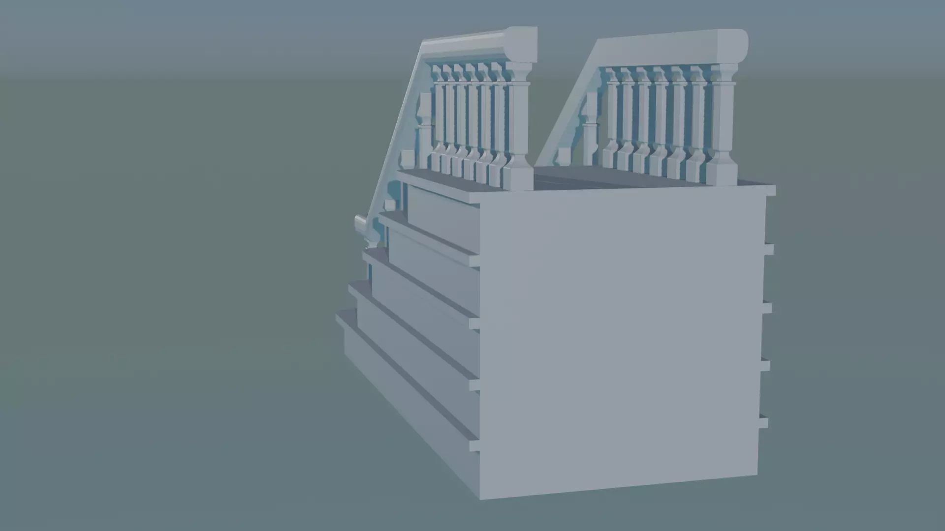 Architectural 3D Staircase STL Model for Home Design 3D print model_2