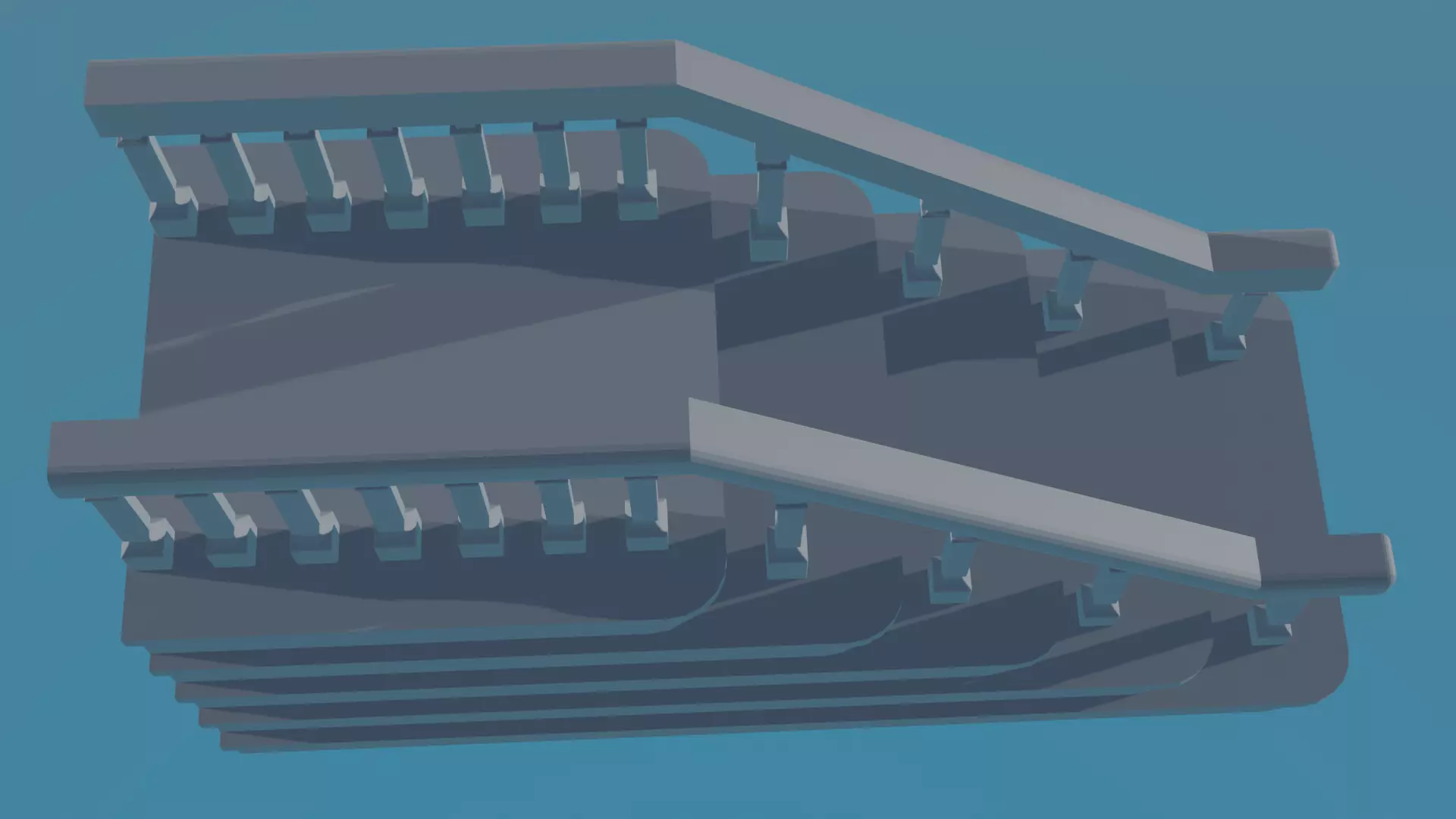 Architectural 3D Staircase STL Model for Home Design 3D print model_4