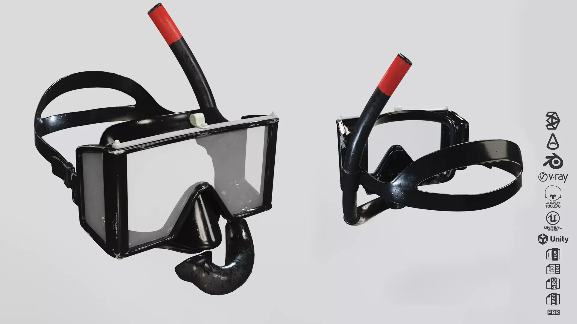 Diving Gear Scuba Equipment 3D Model Collection_5