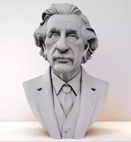 Albert Einstein Bust  3D Model STL Printable