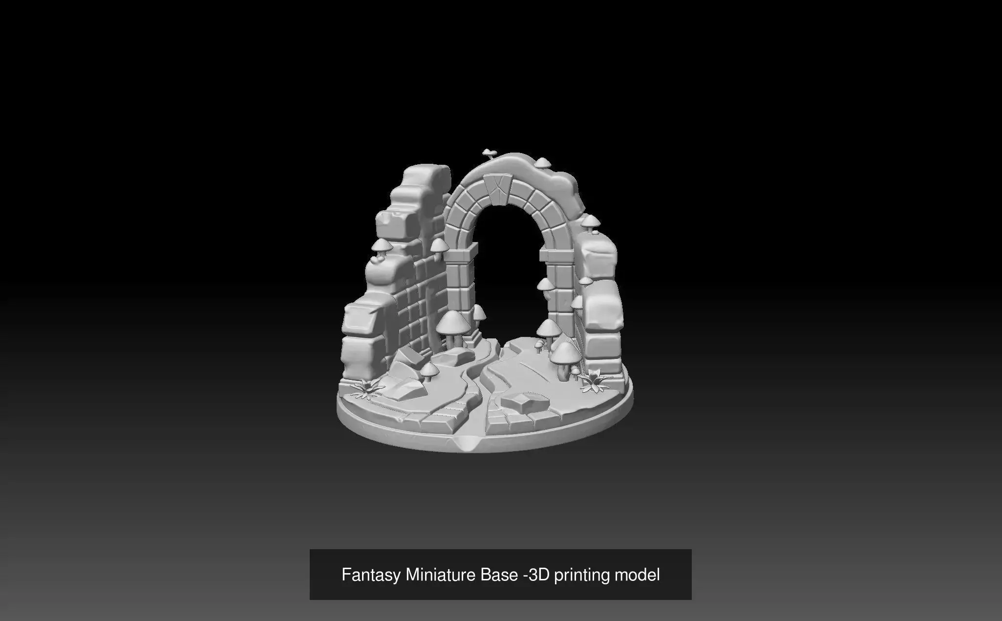 Universal Fantasy Miniature Base 3D Model Collection_4