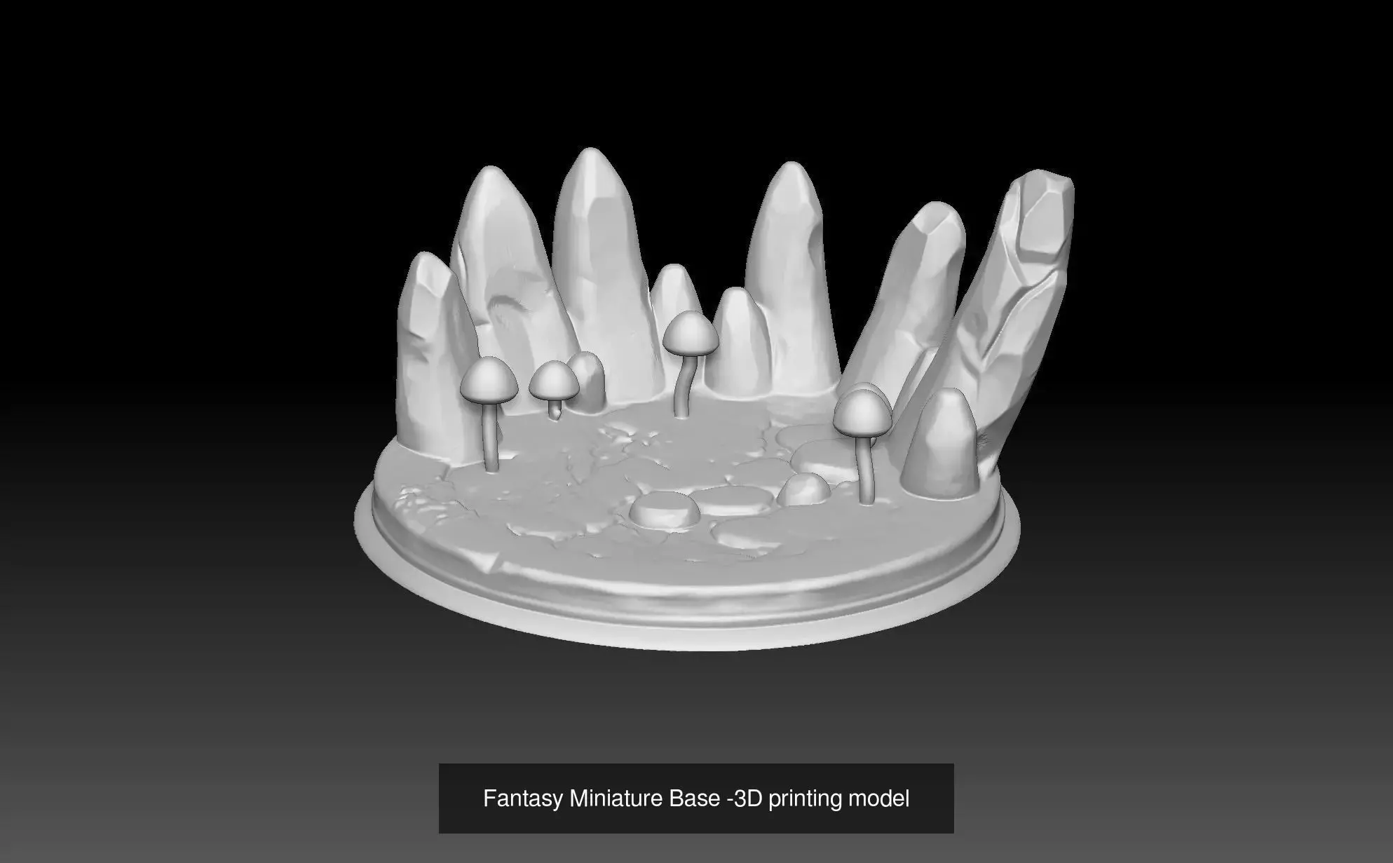 Universal Fantasy Miniature Base 3D Model Collection_6