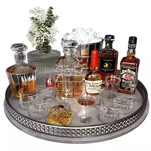 WHISKEY AND DECANTER SET NO2 A