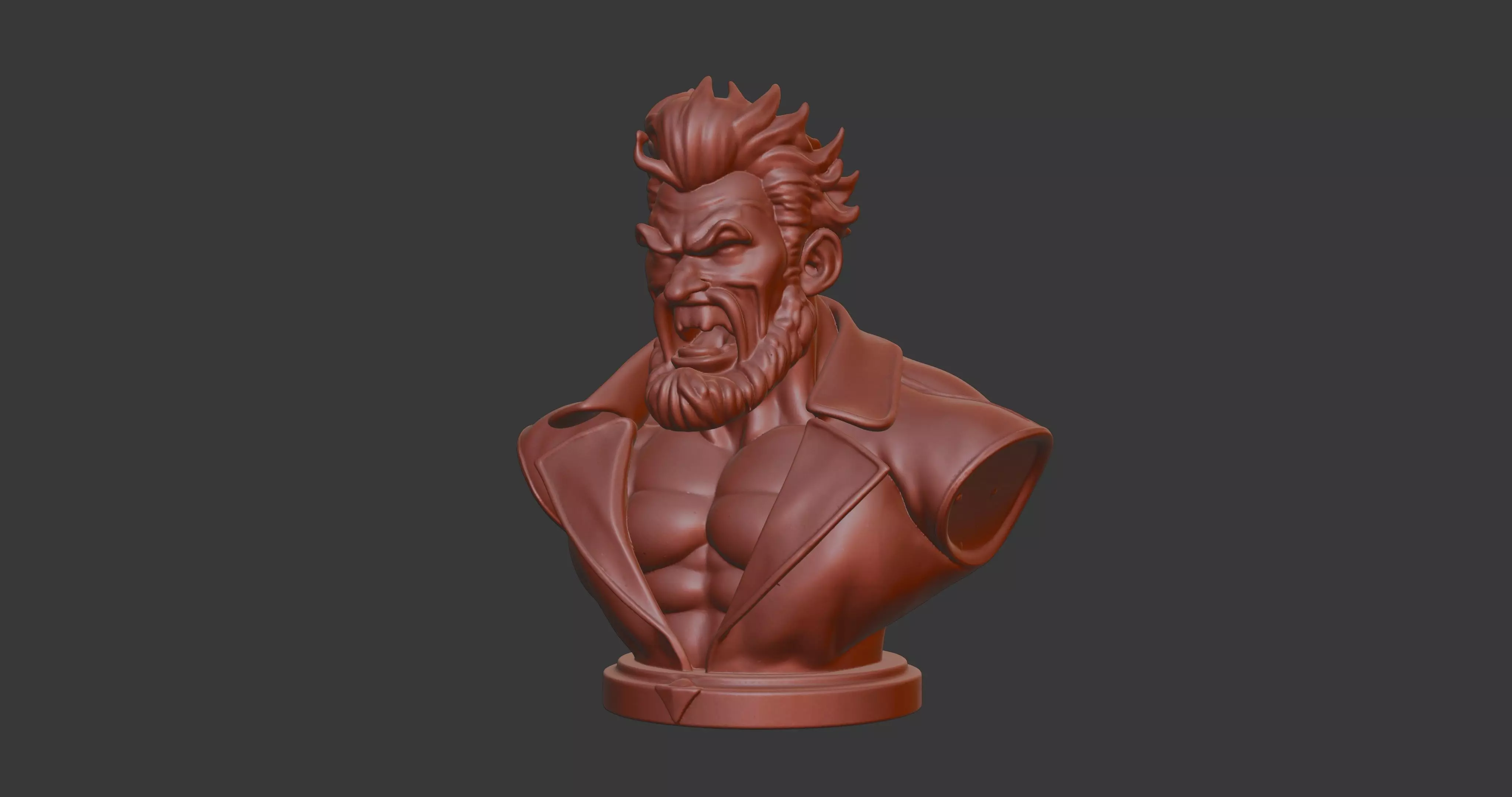 Akuma Bust 3D Model STL Printable 3D print model_7