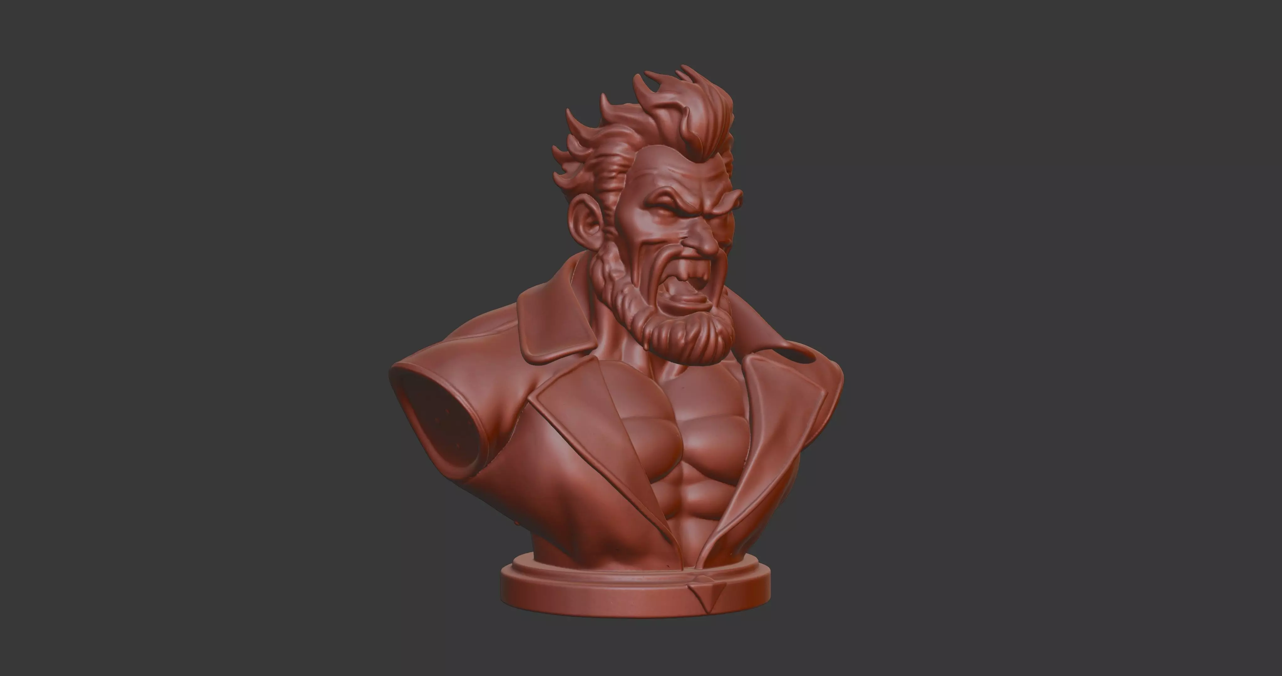 Akuma Bust 3D Model STL Printable 3D print model_1