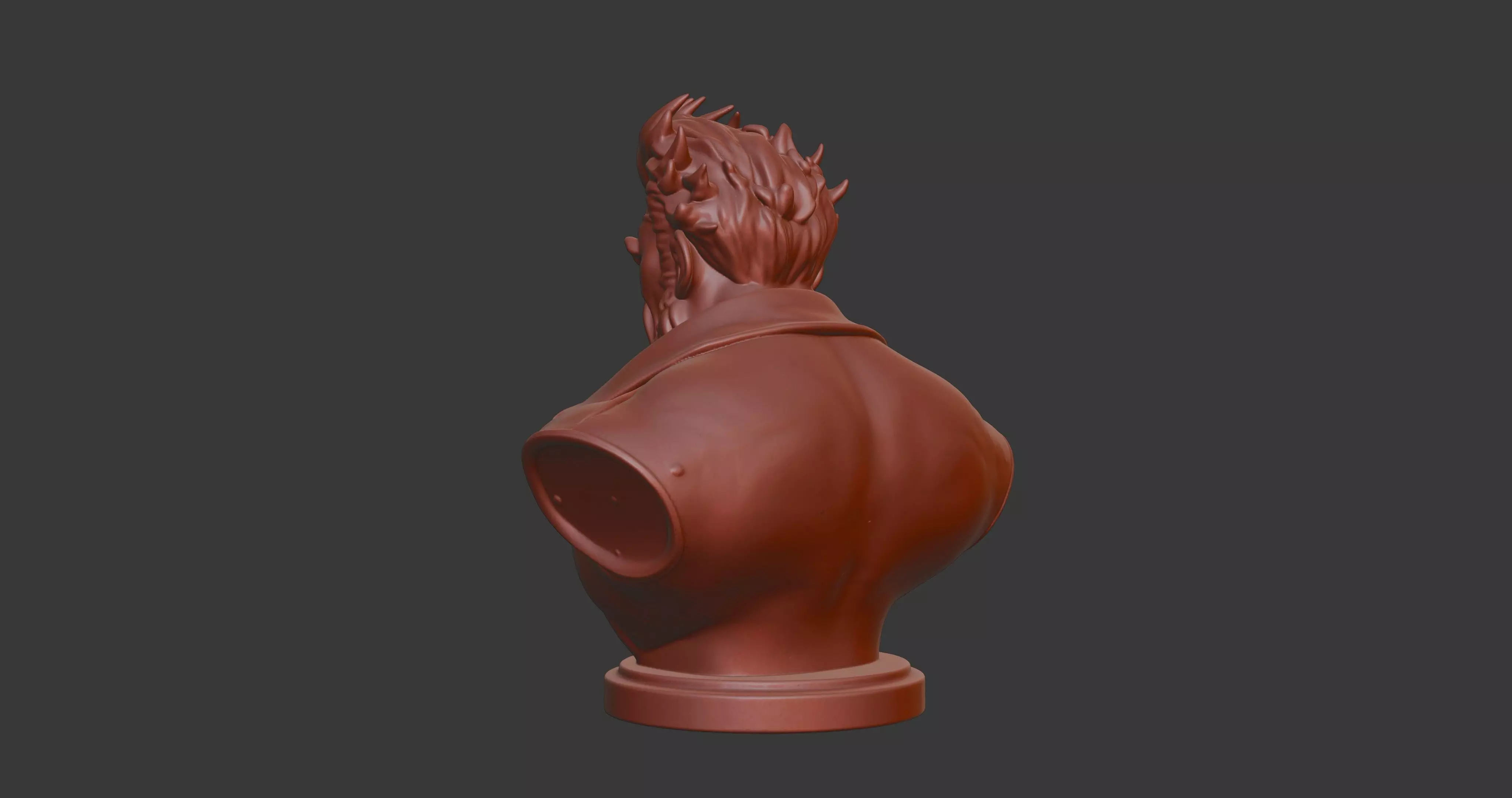 Akuma Bust 3D Model STL Printable 3D print model_4