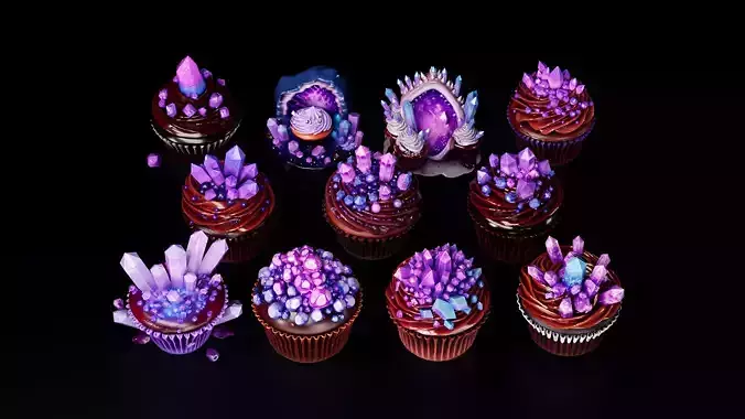 Amethyst Style Chocolate Cupcake Cake