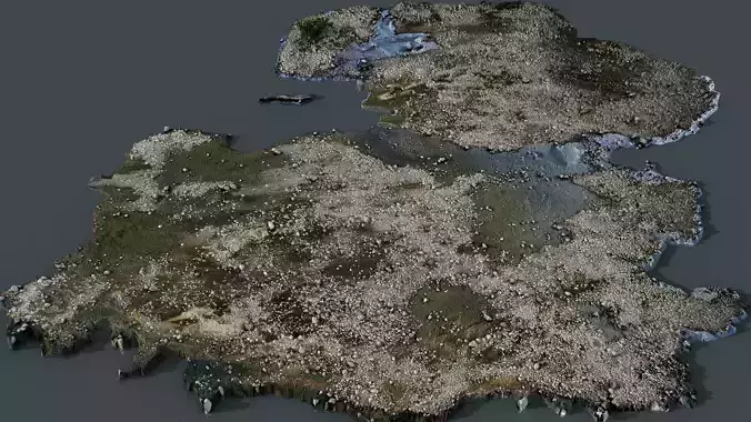 riverbed beach terrain rocks PBR photogrammetry