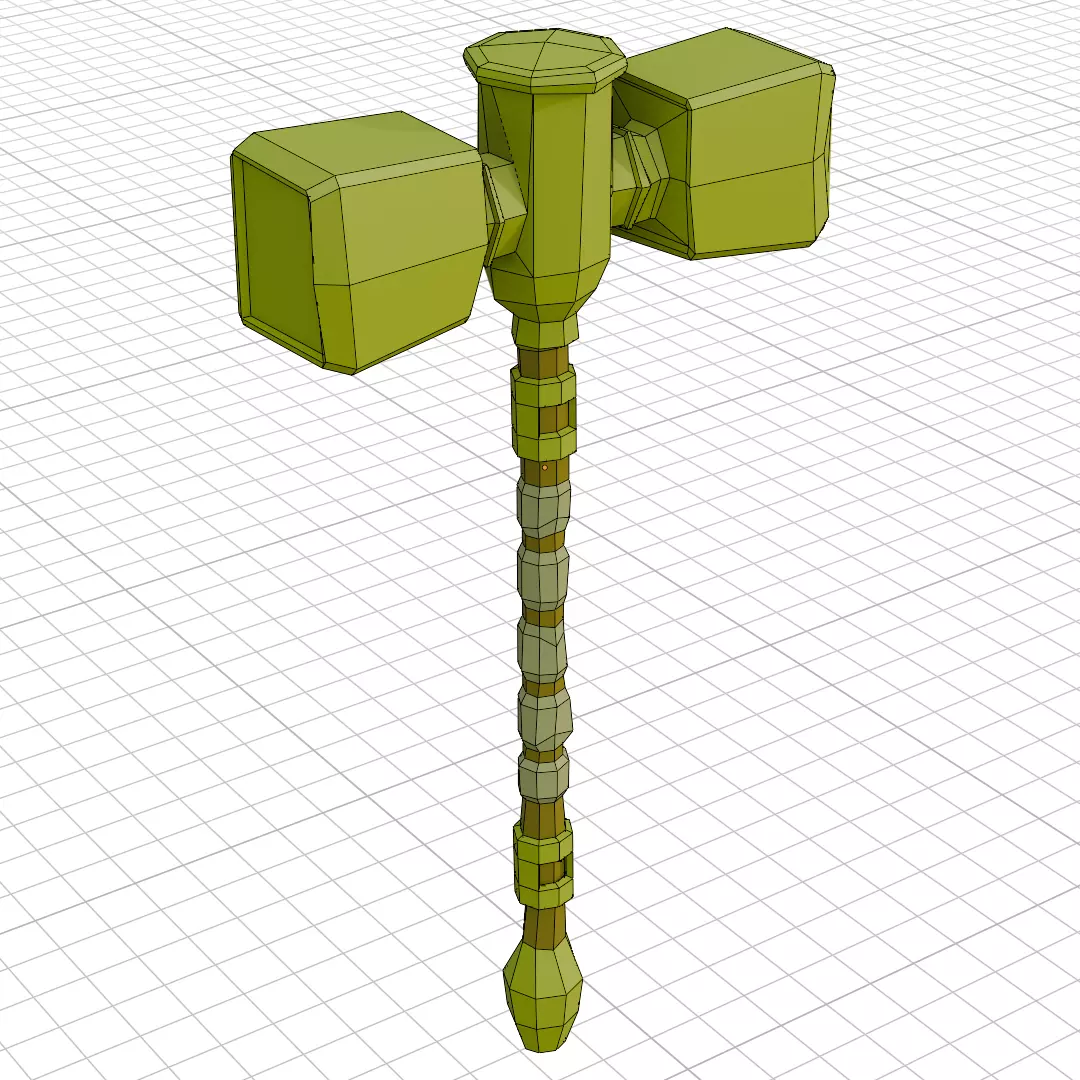 Low poly Mid Eviel Tools Pack and Bonus Low-poly 3D model_35