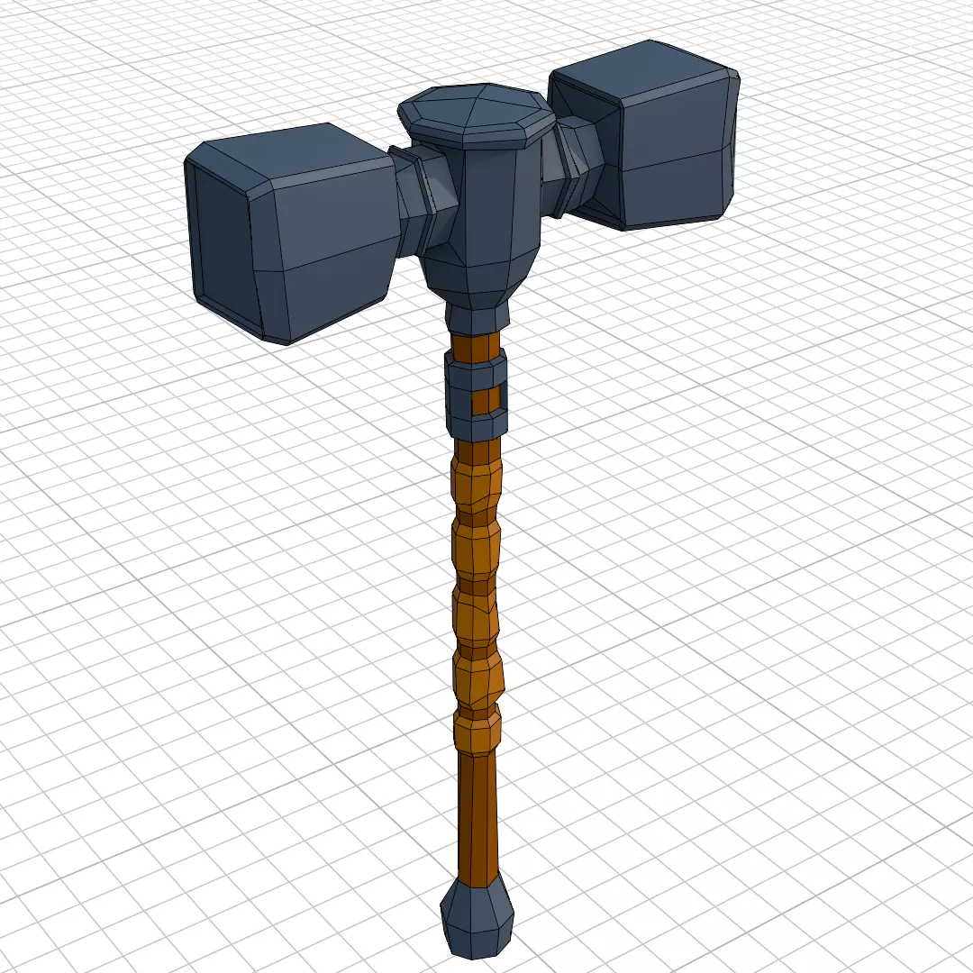 Low poly Mid Eviel Tools Pack and Bonus Low-poly 3D model_38