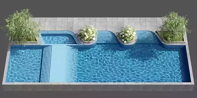 SWIMMING POOL NO121 A 3D model