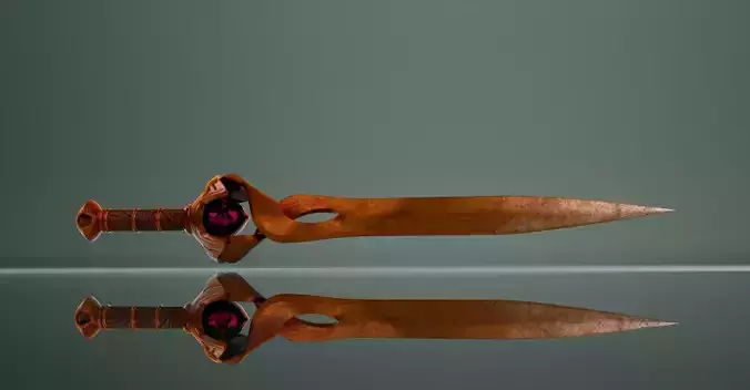 Medieval Fantasy Sword - Game Ready PBR Free low-poly 3D model
