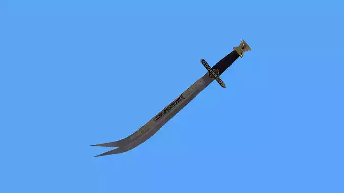 Sword Zulfikar Low-poly 3D model