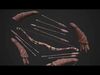 Wooden Bow and Quiver Medieval Archer Weapons Low-poly 3D model_1