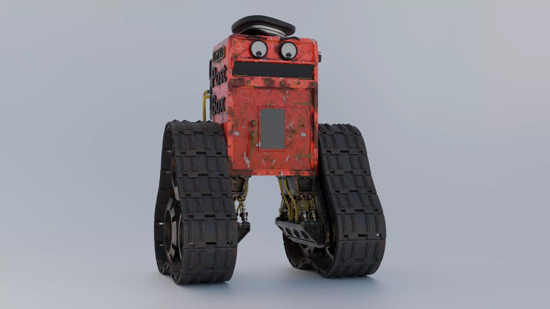 Robot Sci Fi MailMan 3D model_0