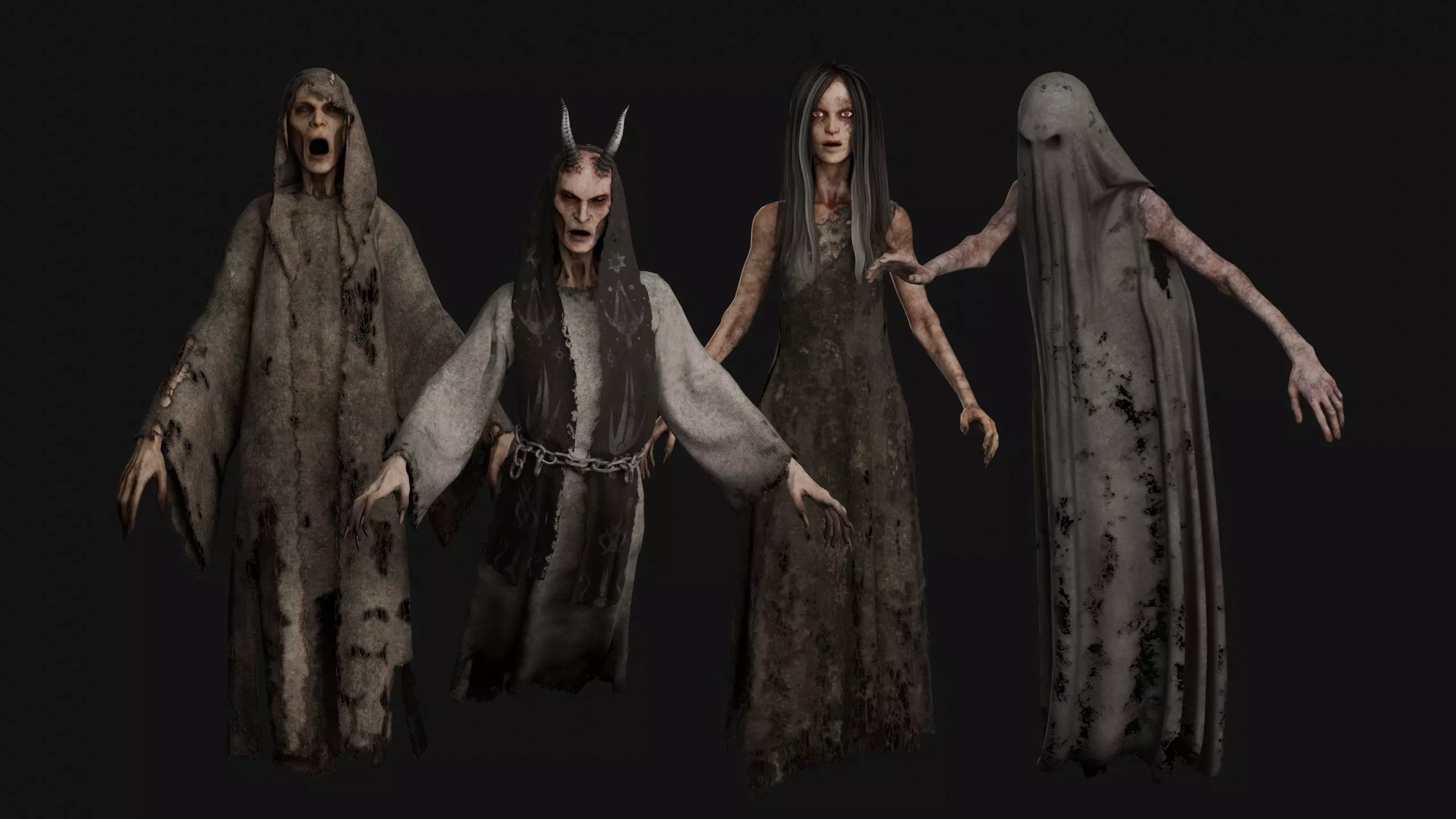 Flying Ghost Pack 3D Model Collection_0