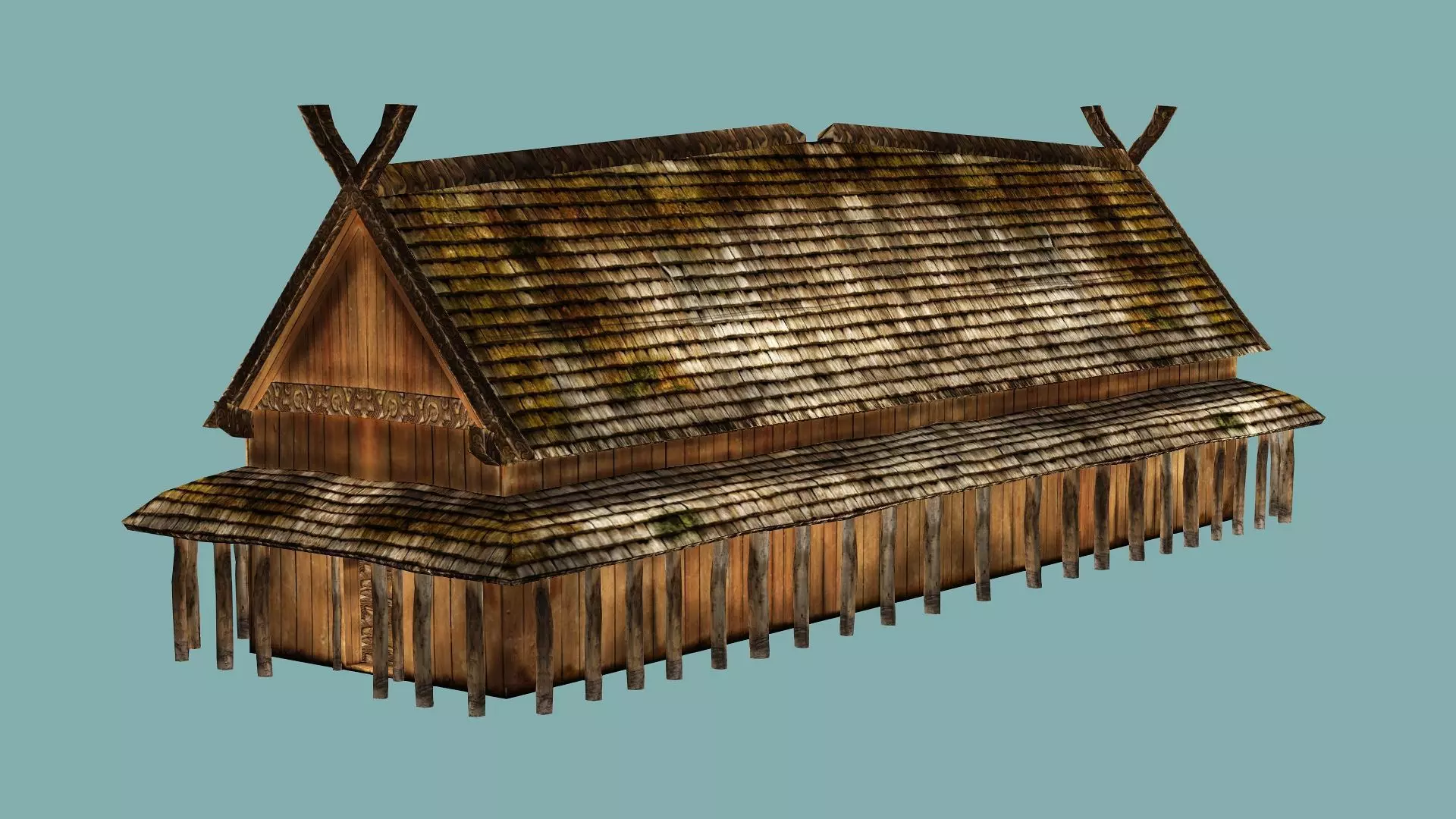 Fantasy Medieval Exclusive Village Hut House PPL 3D Model Low-poly 3D model_4