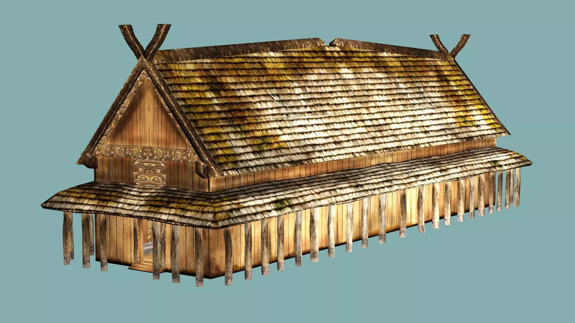 Fantasy Medieval Exclusive Village Hut House PPL 3D Model Low-poly 3D model_0
