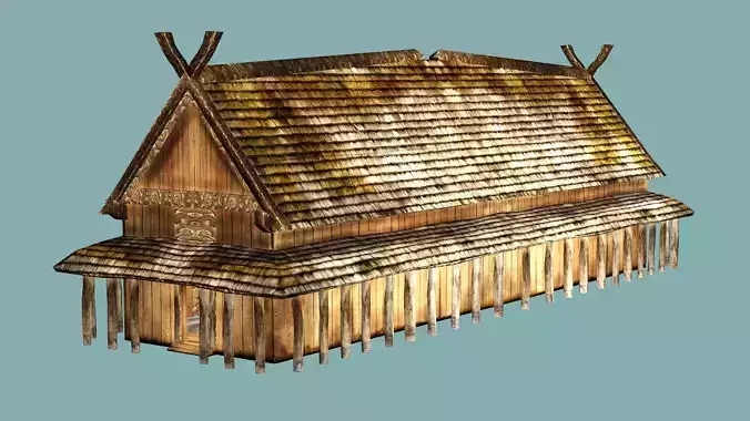 Fantasy Medieval Exclusive Village Hut House PPL 3D Model