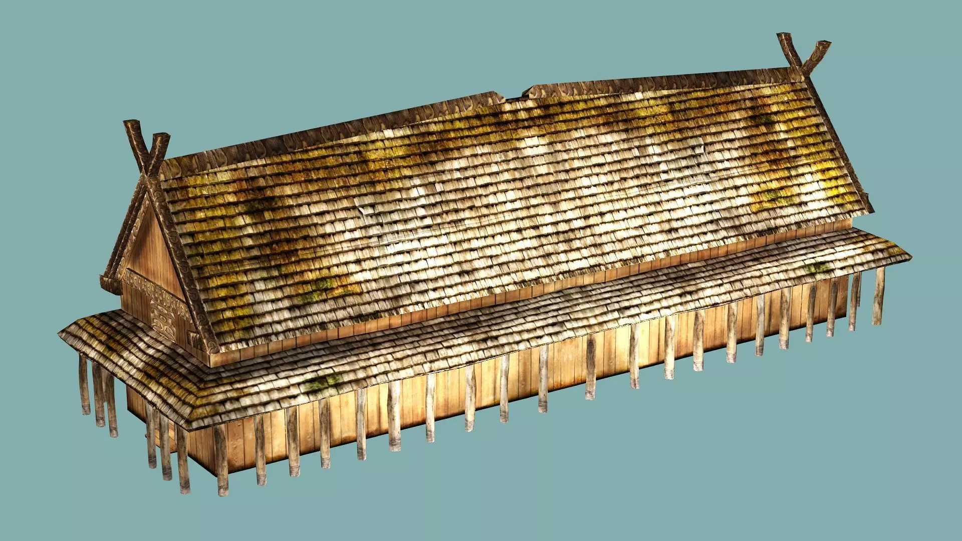 Fantasy Medieval Exclusive Village Hut House PPL 3D Model Low-poly 3D model_6