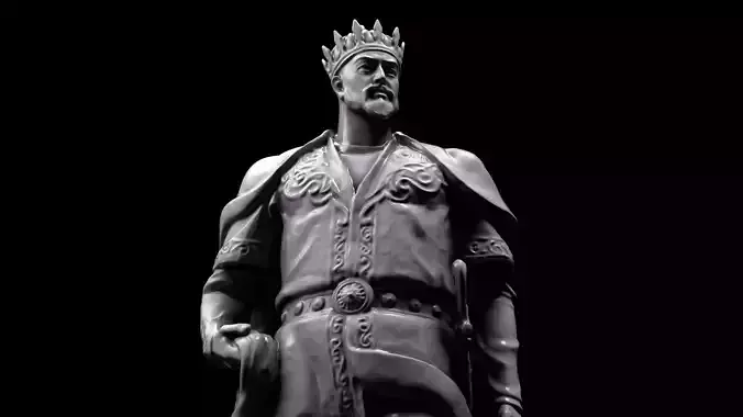 Amir Temur Statue from Shakhrisabz 3D Model Sculpture