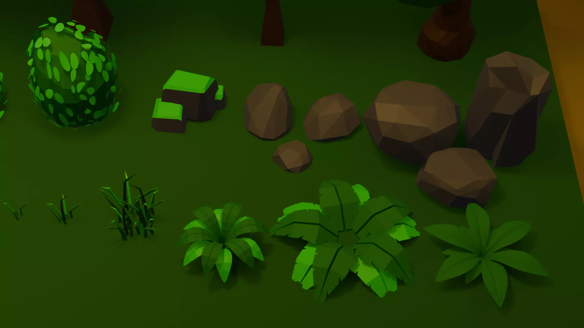 Low poly Nature Asset 1 Low-poly 3D model_4