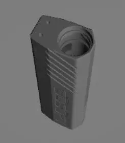 QUEBEC Airsoft Suppressor Model SR18 TCR10 RT V17 S3 18 cm 3D print model_1
