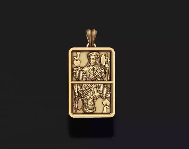 Heart Jack playing card pendant light 3D print model