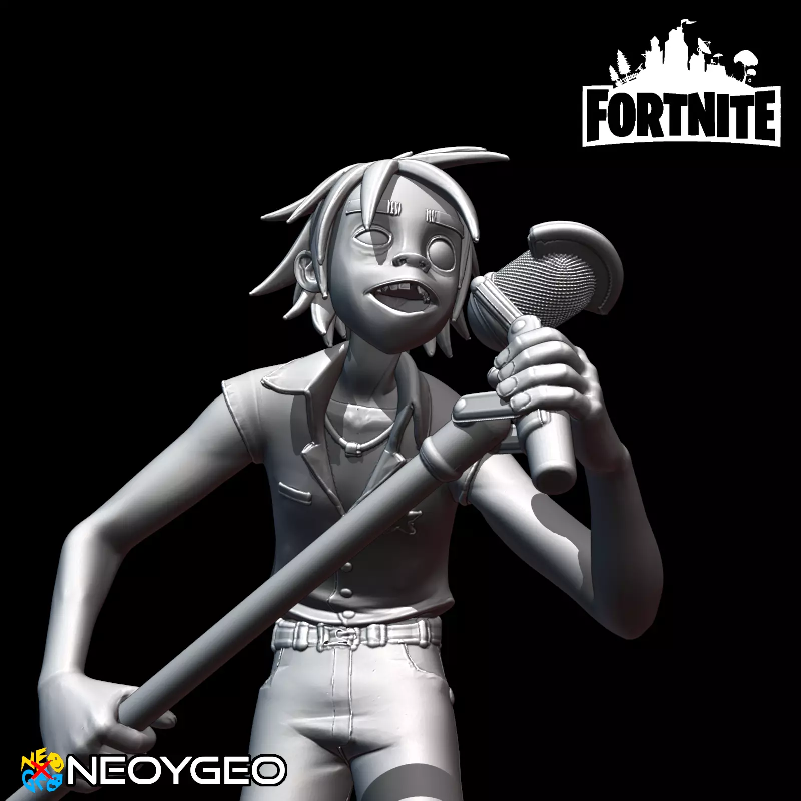 2D - GORILLAZ - FORTNITE 3D print model