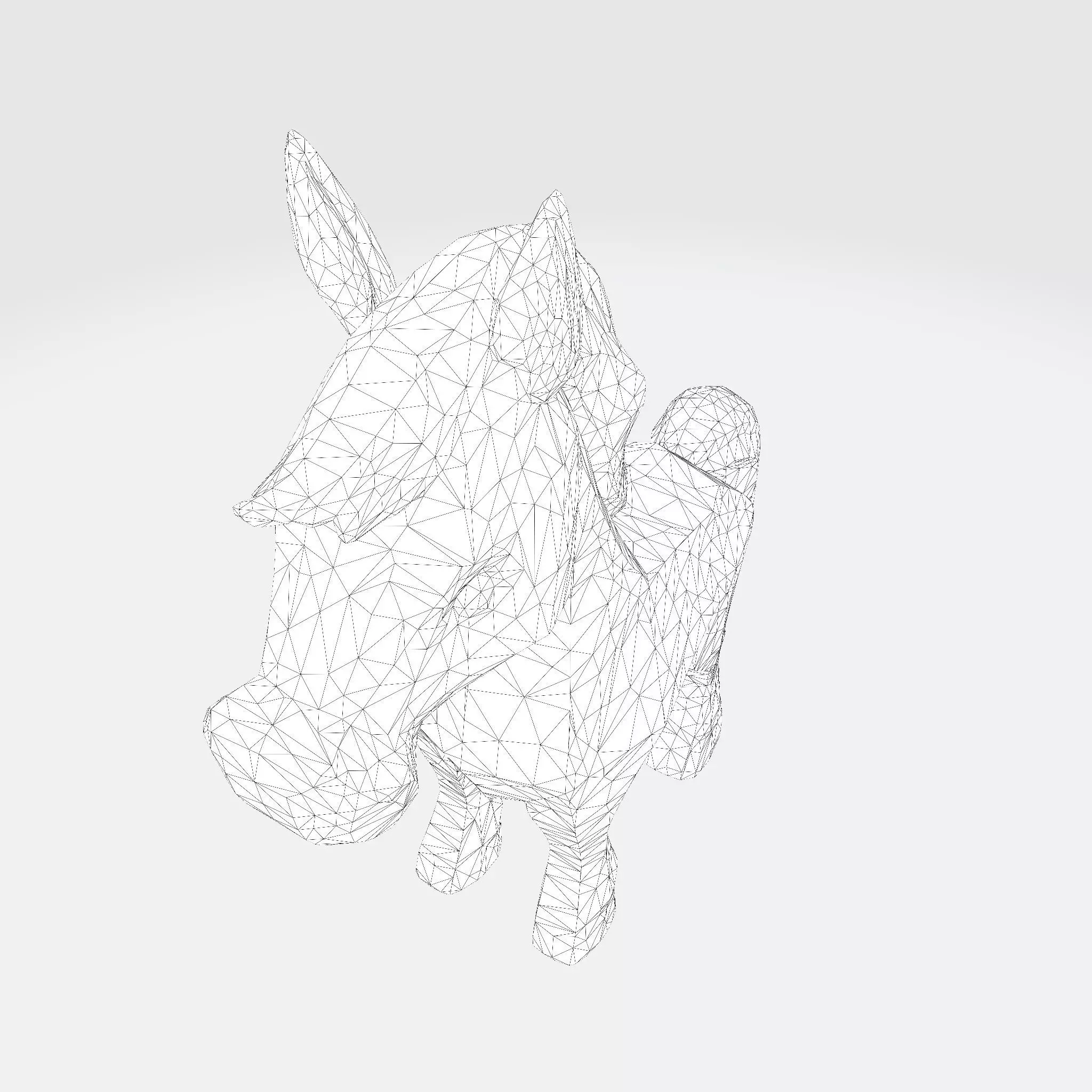 Cute Stylized ToonHorse 3D Character Low-poly 3D model_14