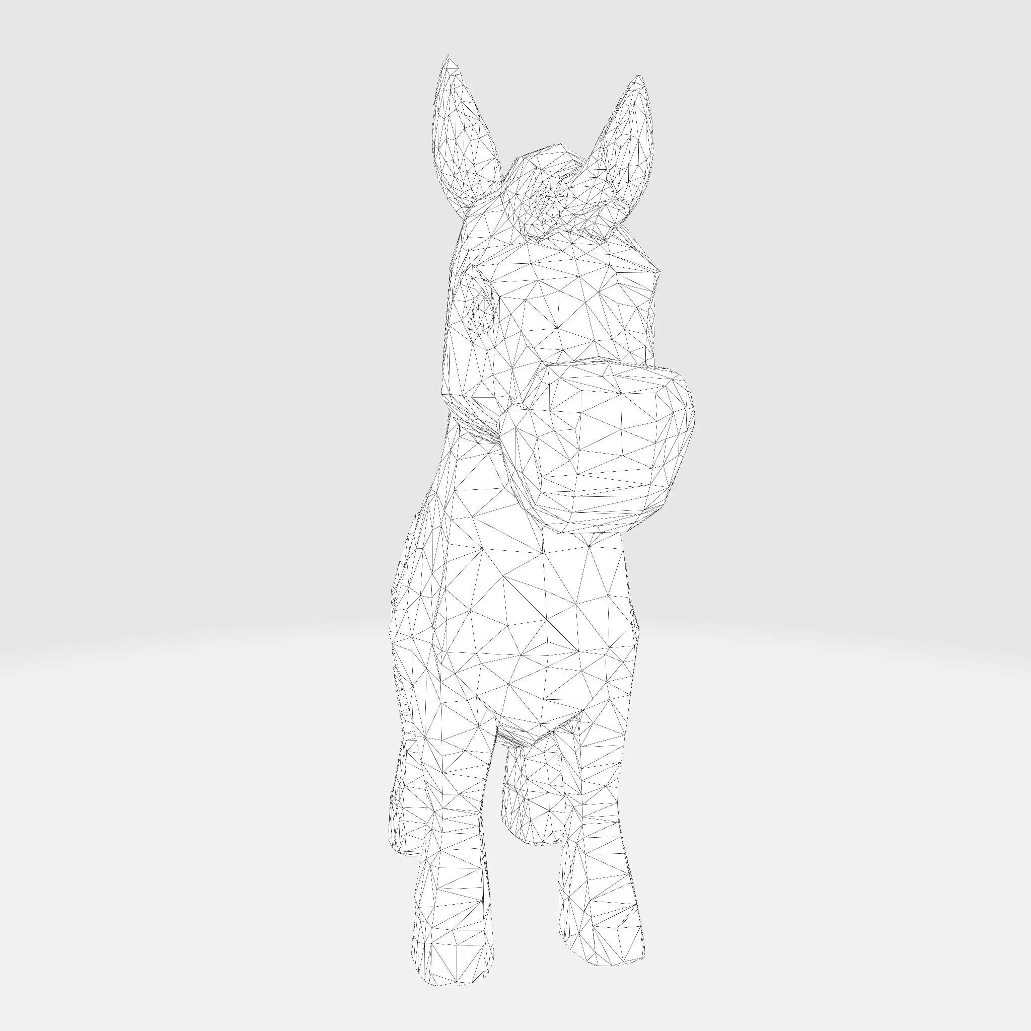 Cute Stylized ToonHorse 3D Character Low-poly 3D model_11
