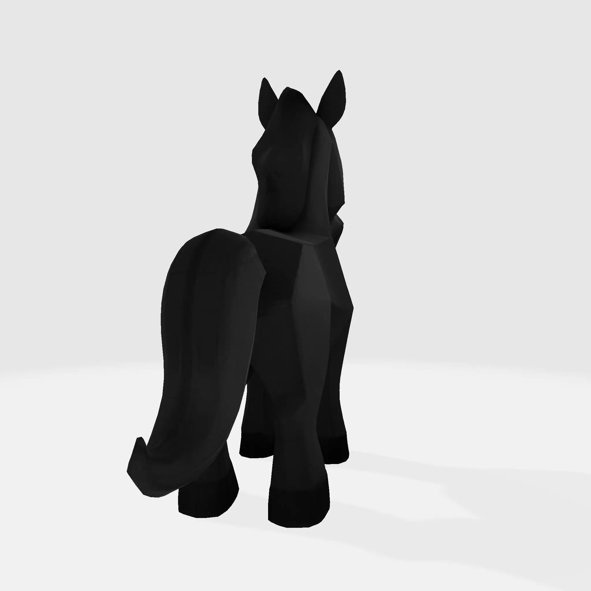 Cute Stylized ToonHorse 3D Character Low-poly 3D model_6