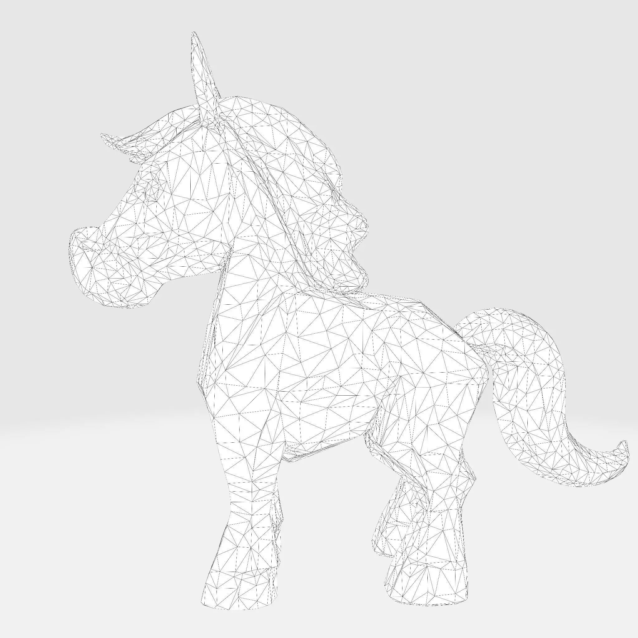 Cute Stylized ToonHorse 3D Character Low-poly 3D model_13