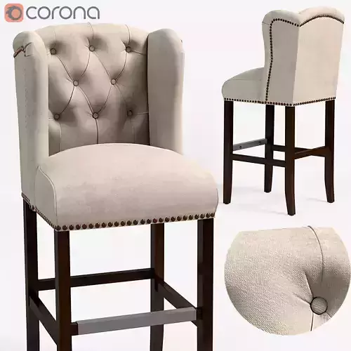 Barstool Low-poly 3D model