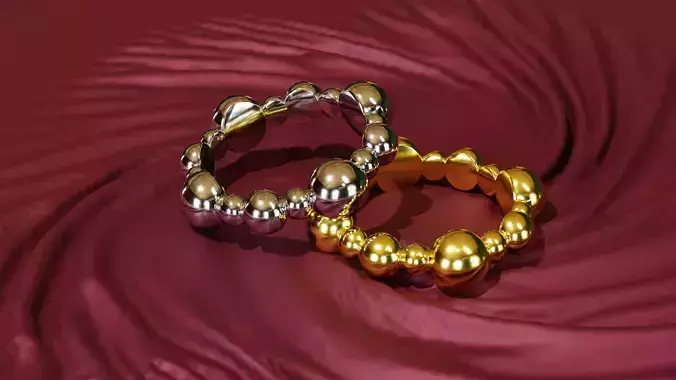 Gold ring Free Womens Mens Unisex band STL OBJ resin print