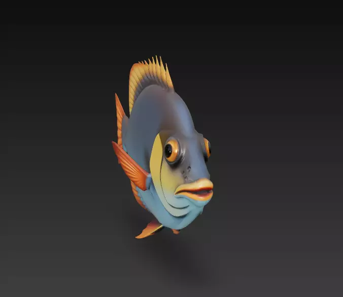 Fish Realistic 3D Model - Low Poly Realistic Game Ready Low-poly 3D model_7