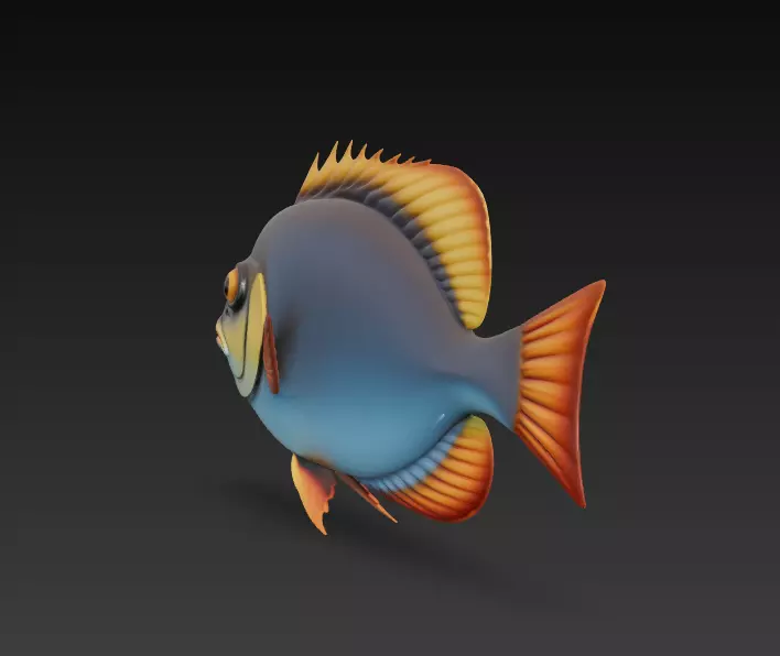 Fish Realistic 3D Model - Low Poly Realistic Game Ready Low-poly 3D model_8