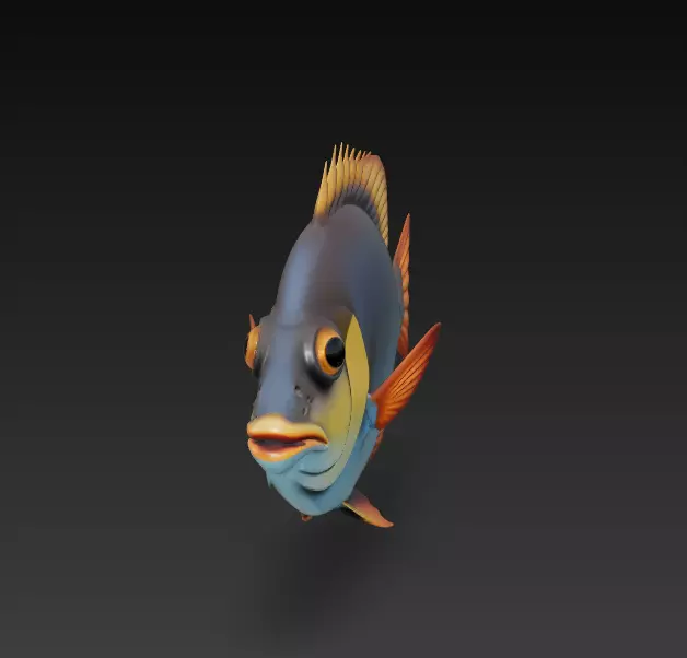 Fish Realistic 3D Model - Low Poly Realistic Game Ready Low-poly 3D model_6