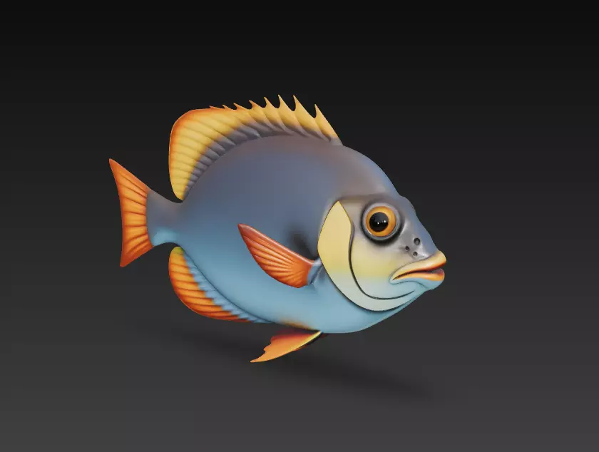 Fish Realistic 3D Model - Low Poly Realistic Game Ready Low-poly 3D model_0
