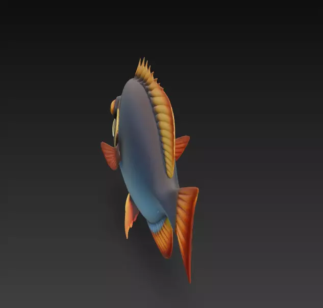 Fish Realistic 3D Model - Low Poly Realistic Game Ready Low-poly 3D model_10