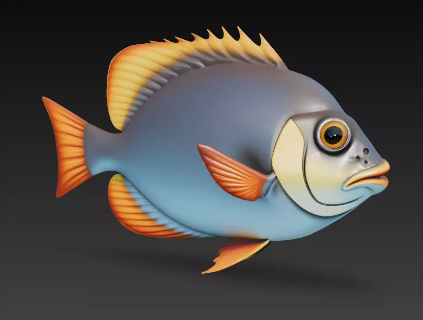 Fish Realistic 3D Model - Low Poly Realistic Game Ready Low-poly 3D model_3