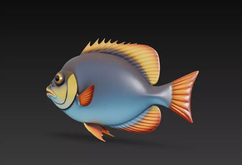 Fish Realistic 3D Model - Low Poly Realistic Game Ready Low-poly 3D model_11