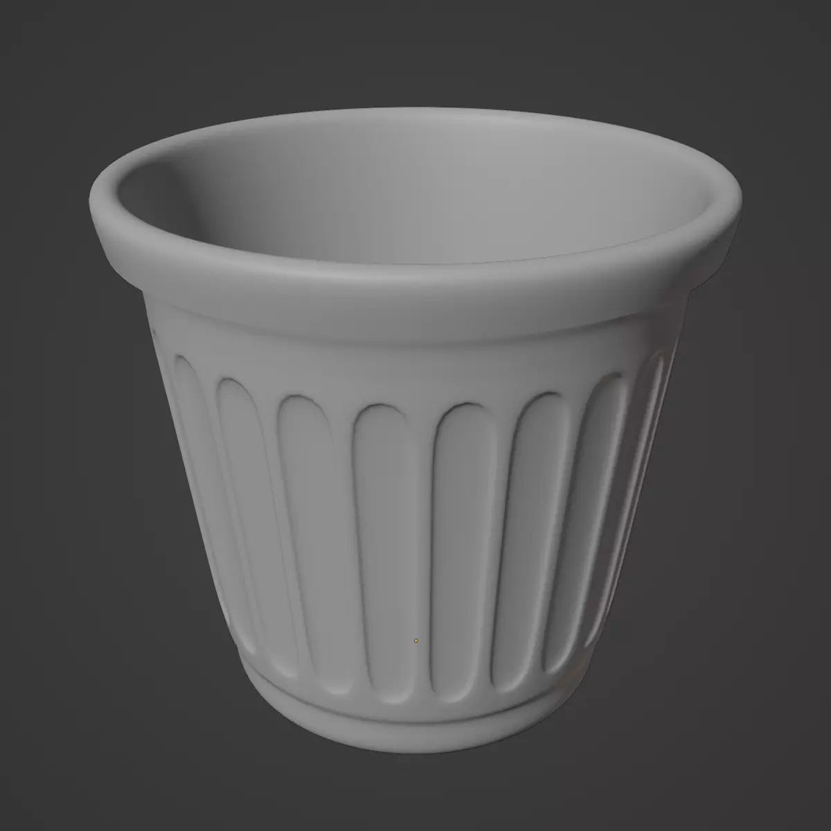Plastic Flowerpot Set 3D model_20